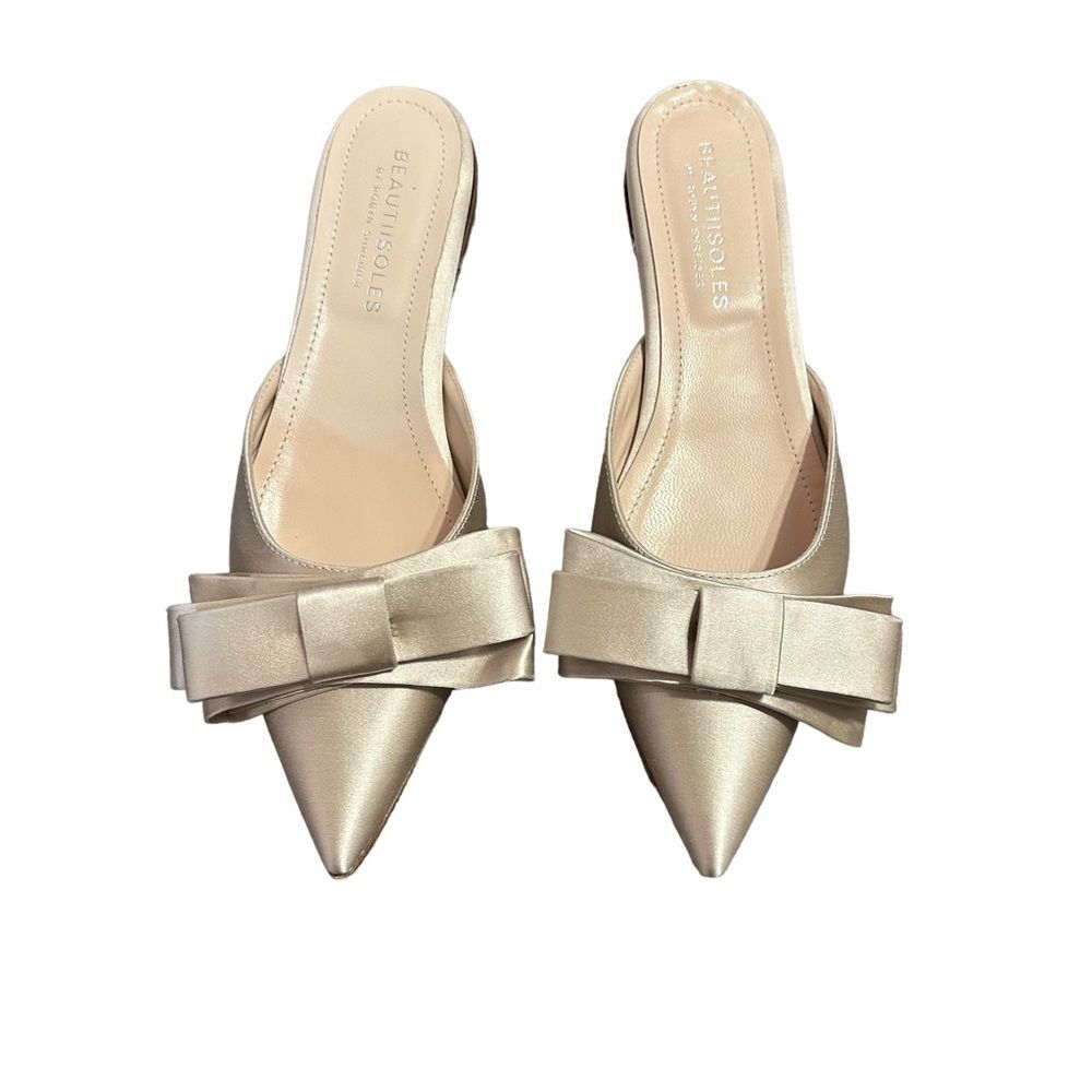 Beautisoles by Robyn Shreiber Champagne Evening Flats Sz 8.5 - Picture 4 of 6